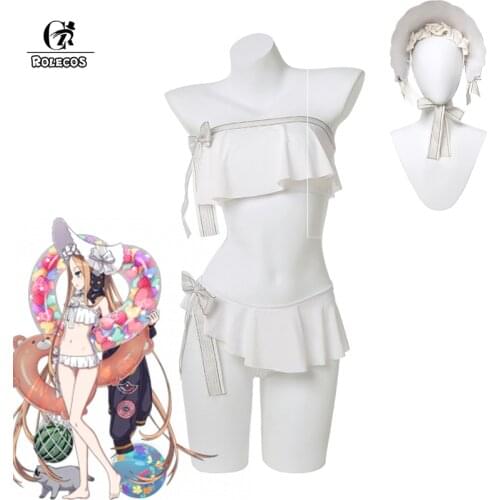 ROLECO Game FGO Cosplay Abigail Williams Summer Cosplay Costume Sexy Swimsuit Women Christmas Halloween Full Set