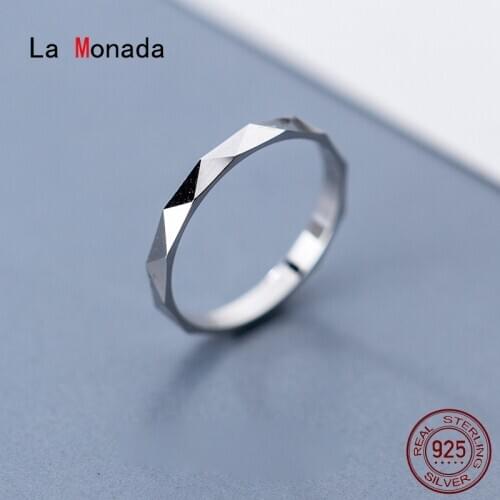 La Monada 45mm-57mm Silver Ring 925 Korean Rings For Women Silver 925 Sterling Jewelry Plain Stylish Rings For Girls Section