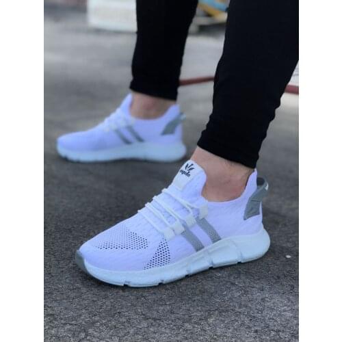 WG102 White Gray Men 'S Sports Shoe