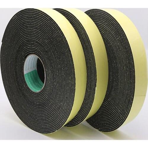 2 meters 5x20mm single-sided adhesive waterproof and weatherproof foam foam tape, used for door and window sealing strips