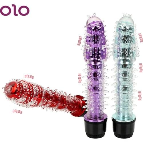 OLO G-spot Vibrator Jelly Dildo Penis Vibrator Clitoris Stimulator Female Masturbator G-spot Massager Sex Toys For Women