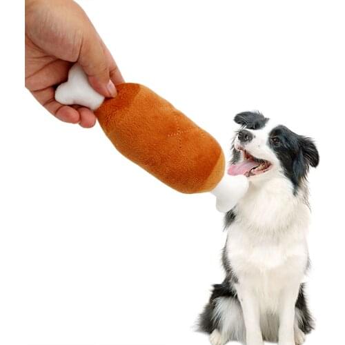 For Dogs Cats Pets Supplies Puppy Pet Play Chew Toys Chicken Legs Plush Squeaky Toy Dog Toys Cute