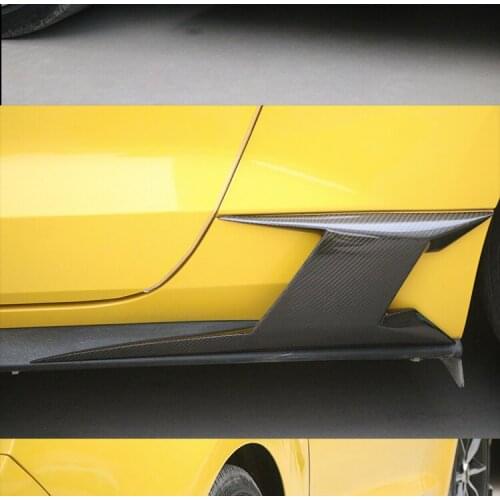 Fit for 15-20 Ford Mustang modified side skirt car name transfer carbon fiber side wrap angle Mustang original carbon fiber si