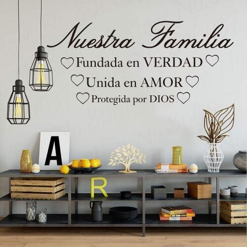 Proverbs 3:5-6 Bible verses Spanishs vinyls wall stickers Christian living room bedroom decorative wall stickers WL1766