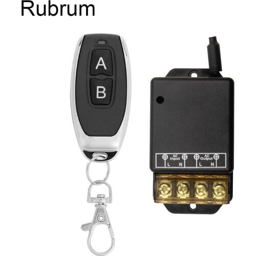 Rubrum 433MHz Wireless RF Remote Control Switch 110V 220V Factory Light Single Water Pump 3000W 30A High Power Remote Receiver