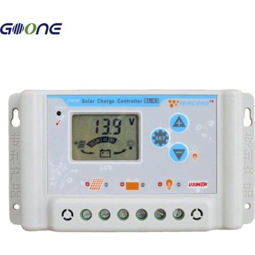 PWM 12V 24V 20A 30A Solar Charger Controller 5V USB LCD Display for Range Solar Panel Regulator