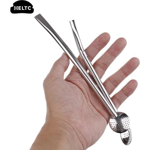 Handmade Mate Tea Bombilla Gourd Washable Practiacl Tea Tool Creative Stainless Steel Hot Drinking Straw Filter