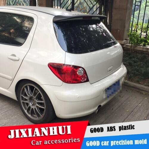 For Peugeot 307 Spoiler 2006-2013 Peugeot 307 Spoiler WXK ABS plastic Material Car Rear Wing Color Rear Spoiler