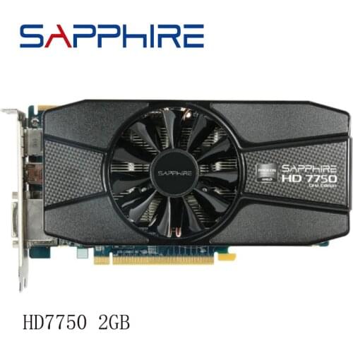 SAPPHIRE Radeon HD 7750 2GB Video Cards GPU For AMD HD7750 2GB GDDR5 Graphics Screen Cards Desktop Computer PC Gaming Used