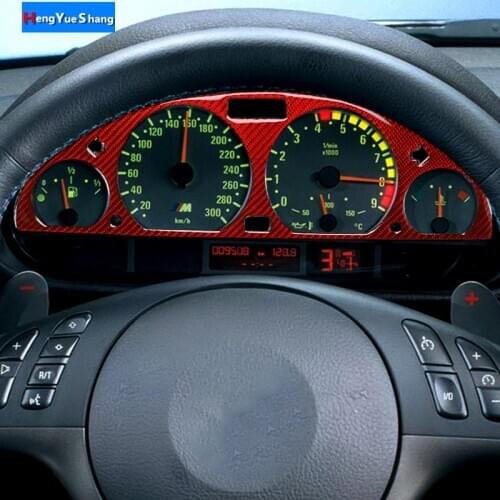 Carbon Fiber Internal Instrument Panel Decorative Frame Dashboard Cover Stickers Trim Interior For BMW E46 M3 1998-2005