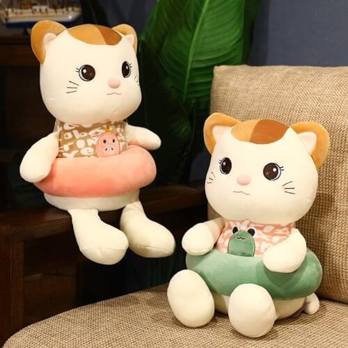 1pc 25/45/55CM Animal Kawaii Cats Plush Toy Soft Cartoon Stuffed Cat Doll Baby Pillow Creative Christmas Gift