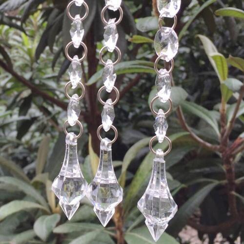 24X CLEAR CRYSTAL FRENCH PRISMS CHANDELIER LAMP PARTY CHAIN WEDDING Centerpiece DECORATIONS CHRISTMAS HOME DECOR SUPPLIES