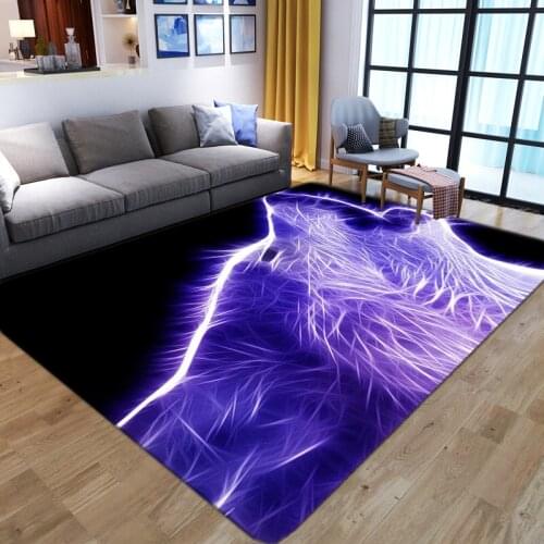 3D Cartoon Wolf printed pattern Carpets for Living Room Bedroom Large Area Rugs Kids play Floor Mat Child Game Big Area Carpet
