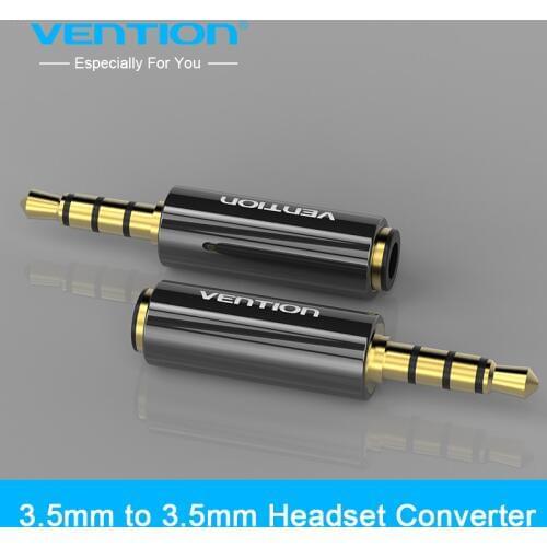Vention 4 pole 3.5mm to 3.5mm RCA Audio Gold-Plated headphone plug Connectors jack adapter plug jack Stereo Headset