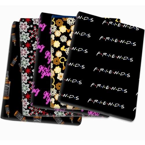 Flower Patchwork Black Series Polyester Cotton Fabric for Tissue Sewing Quilting Fabrics Needlework Material DIY Handmade,c16250