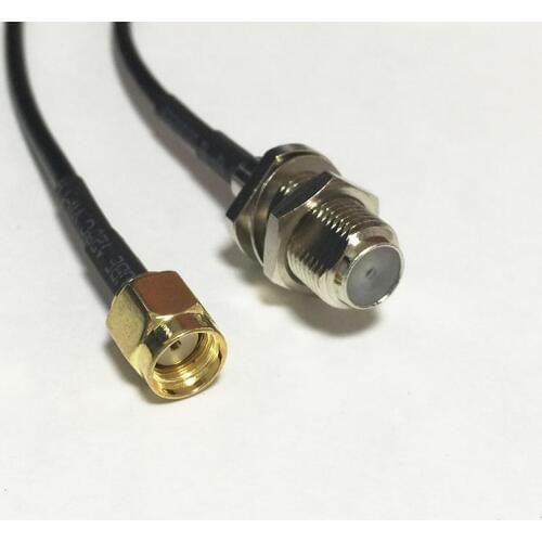 WIFI Router Adapter RP-SMA Male Plug Switch F Female Jack Pigtail Cable RG174 Wholesale 20CM 8"