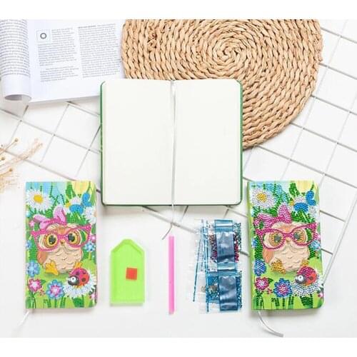 80 Pages Diamond Painting Notebook DIY Cartoon Special Shaped Diamond Embroidery Cross Stitch Diary Book For Kids With Gift Box