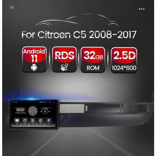 TomoStrong Android 11 Car Stereo Radio Video Audio Multimedia Player For Citroen C5 2008-2017 GPS Navigation Carplay+Auto BT DSP