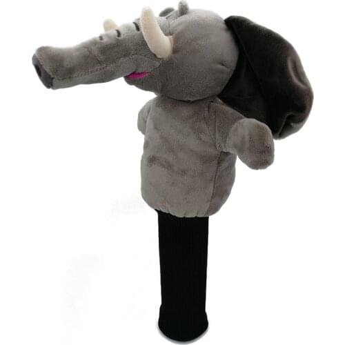 Elephant Golf Head Cover Fairway Woods Headcover Animal Mascot Novelty Cute Gift Golf Accessories