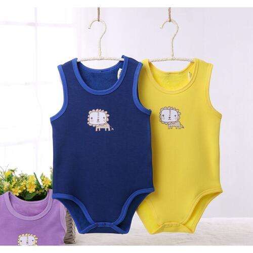 Baby Clothes Baby Bodysuit Infant Jumpsuit Overall Sleeveless Animals Baby Clothing Winter Thick Warm baby boys girl clothes
