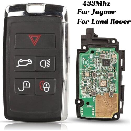 Jingyuqin 5BT 433Mhz Remote Car Key For Jaguar F-Pace F-Type Xe Xf XJ Atualizado 2018 For Land Rover Range Rover Sport lr4 Vogue