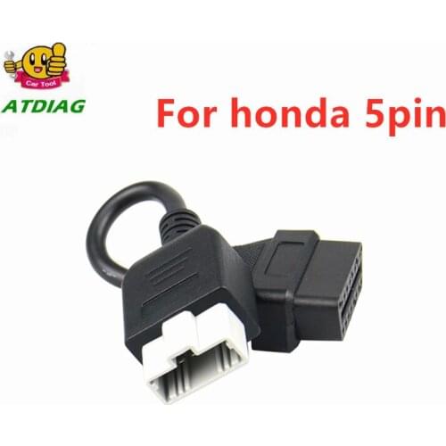 For Honda 3 Pin / 5 Pin To 16 Pin OBD2 Auto Car Diagnostic Adapter Male / Female Connector Cable