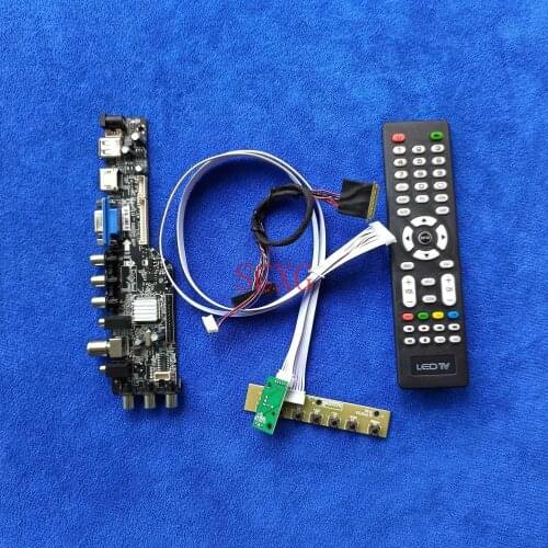 DVB AV VGA USB HDMI-compatible Kit Fit LP156WH2-TLE1/TLF1/TLQ1/TLQA/TLR1/TLRB 1366*768 Screen drive card 40Pin LVDS LED Digital