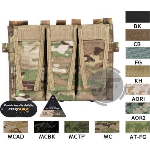 Emerson Tactical AVS Detachable Flap M4 M16 AR15 5.56 .223 Triple Magazine Pouch Emersongear Hook & Loop Mag Holder Ammo Bag -MC