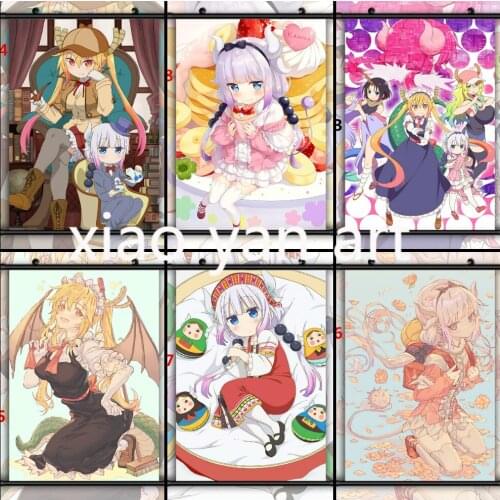 Miss Kobayashis Dragon Maid Diamond Painting Diamond Inlaid Diamond Mosaic Diamond Embroidery Cross Stitch Kits Home Decor