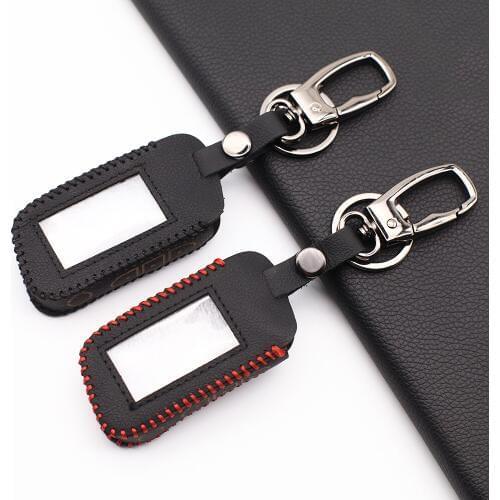A93 High Quality Leather Key Case Keychain Cover Skin for Starline A39 A96 A93 A36 A63 Two Way LCD Car Alarm Remote Controller
