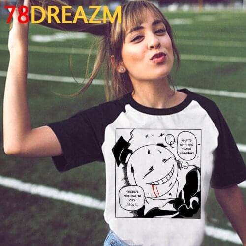 Hot Japanese Anime Assassination Classroom T Shirt Women Kawaii Summer Tops Cartoon Graphic Tees Harajuku Unisex Tshirt Female