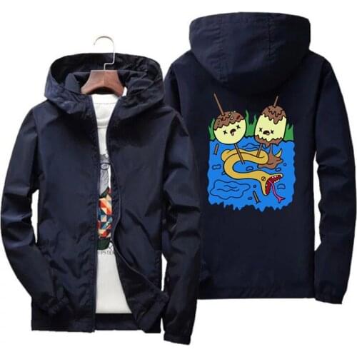 Mens Street Windbreaker Zipper Princess Bubblegum Rock Adventure Time Casual Cycling Camping Pilot Motorcycle Jacket Coat 7XL