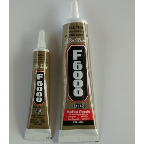 New F6000 2pcs transparent glue E6000 upgrade phone touch frame show flat screen glue point drill adhesive