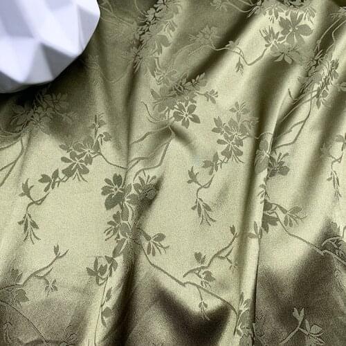 From 5meters NEW11 12 Color Splum Flower Branches Jacquard Satin Fabric DIY Materials/Dress / Cheongsam/DIY Sewing Fabric