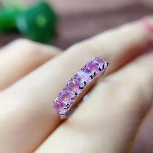 Natural Sri Lanka Ceylon Pink Sapphire Ring Fine Jewelry 3x4mm 1pc