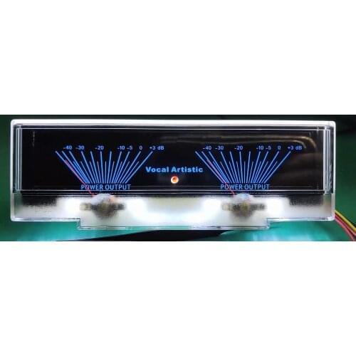 Adjustable Double pointer VU Meter Stereo Audio Amplifier Board DB Sound Level Indicator Adjustable Backlight With Driver