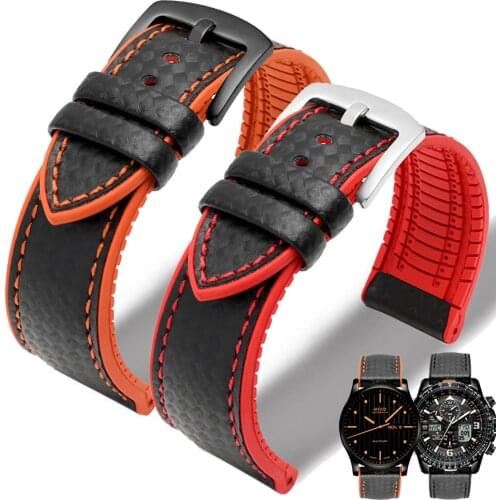 18mm 20mm 22mm 24mm Premium-Grade Waterproof Silicone Watch Strap Men Women Universal Breathable Wrist Band Bracelet Accessories