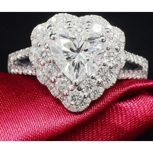 Luxury Gorgeous Women Jewelry Navy White Zircon Bridal Rings for Wedding Engagement Party Set Gifts Size 5 6 7 8 9 10 11