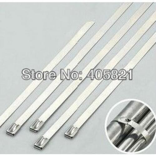 Best quality 4.6*300 12Inch Self-locking stainless steel cable tie MAX bundle dia 80 mm100pcs/bag Free shipping