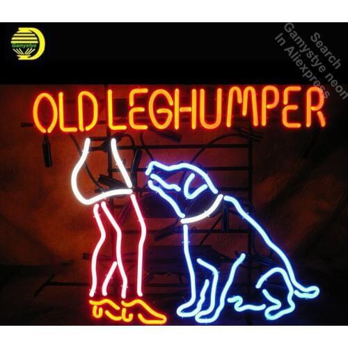 Old Leghumper Neon Sign Decorate Real Glass Tube Cool Neon Bulbs Recreation Room Handcraft Indoor Frame Sign Store Display 24x20