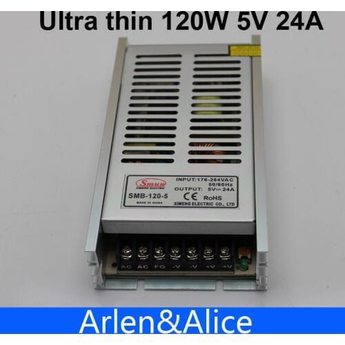 120W 5V 24A Ultra thin Single Output Switching power supply for led Strip light