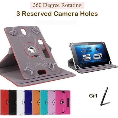 For Digma Plane 10.7/Platina 10.1 LTE 10.1 inch 360 Degree Rotating Universal Tablet PU Leather cover case Free Pen