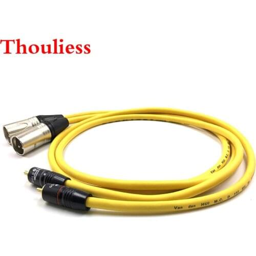 Thouliess PairTypeSNAKE-1 RCA to XLR Balacned Audio Cable RCA Male to XLR Male Interconnect Cable with VDH Van Den Hul102 MK III