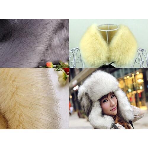High-grade hats scarves material,dye tip imitation fox fur cloth,faux fur fabric,fabric for patchwork,20cm*90cm/pcs