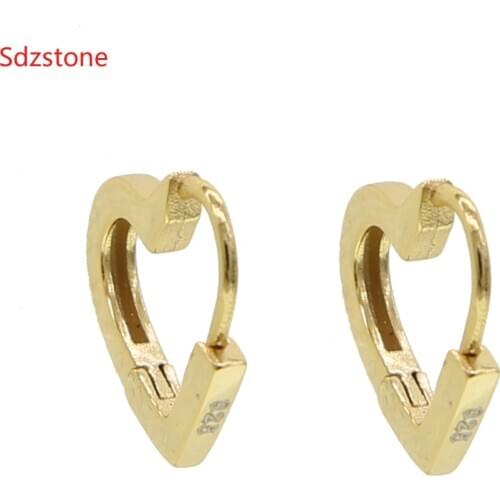 925 Sterling Silver Female Heart Circle Earring Silver Earrings For Women Party Jewelry Pendientes Mujer