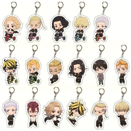 17 Style Anime Tokyo Revengers Manjiro Sano Ken Ryuguji Takemichi Keychain Base Acrylic Stands Keyring Gift For Fans