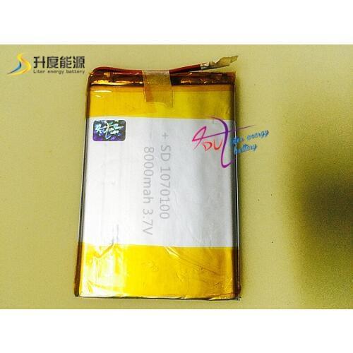 2PCS SD 1070100 battery factory 8000mah 3.7v wholesale polymer lithium ion battery