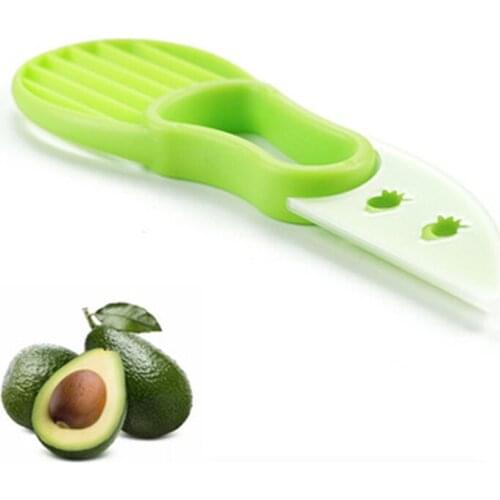 3 In 1 Avocado Slicer Shea Corer Butter Fruit Peeler Cutter Pulp Separator Plastic Knife Kitchen Vegetable Tools Home Accessory