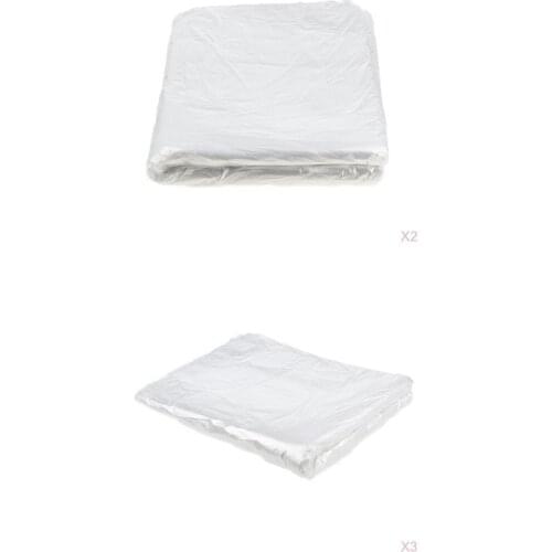 360-piece 150x130cm Clear Disposable Hair Cutting Capes Salon