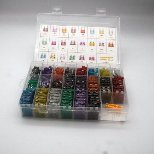 485PCS Car Fuses Medium and small2A 3A 5A 7.5A 10A 15A 20A 25A 30A Amp with Box Clip Assortment Auto Blade Type Fuse Set Truck